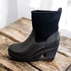 RAG & BONE Nelson Leather Shearling Clog Booties EU 37